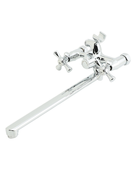 Смеситель для ванны двухвентильный универсальный с душевым набором Orange Classic M71-211cr хром